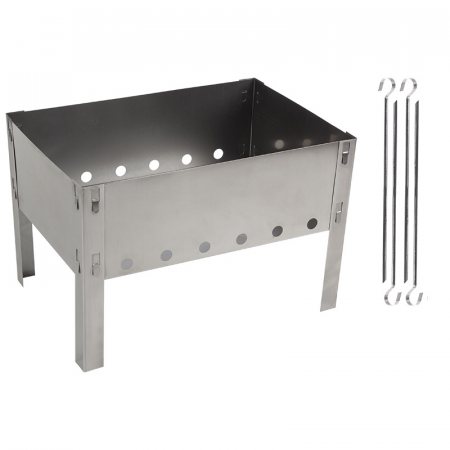 Мангал ECOS 350х240х240мм сборно-разборный+4 шампура 0093809380- купить в АПлайн