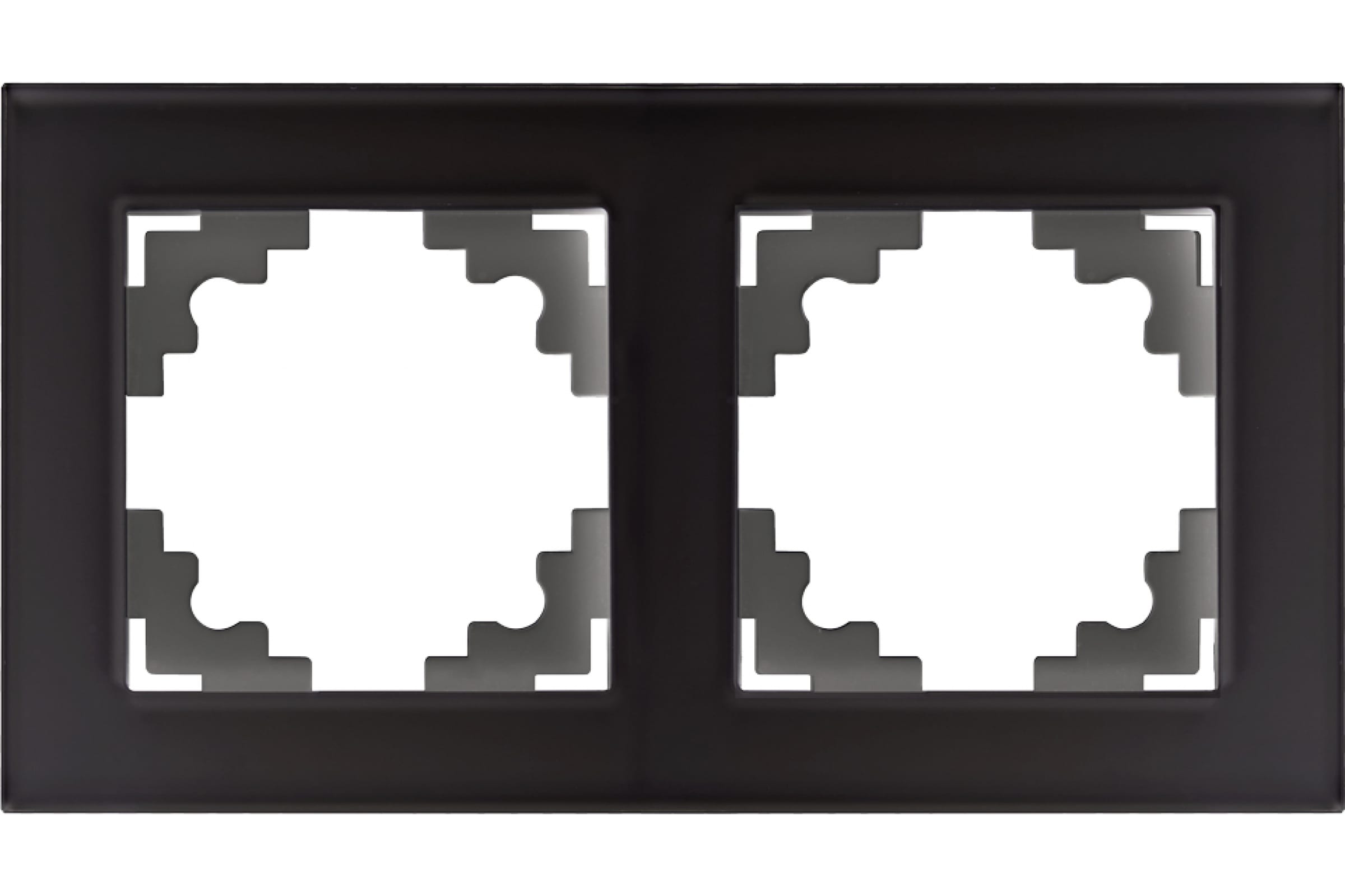 Рамка "Катрин" 2 СП черная,стекло GFR00-7002-05 (428)