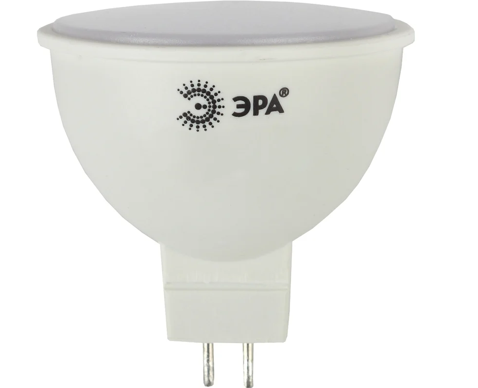 Лампа светодиод. GU5.3 "ЭРА" LED SMD MR16 5Вт 2700К теплый свет 