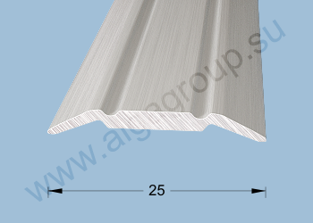 Порог-стык 1,8м 25мм П1.18, Алюминий