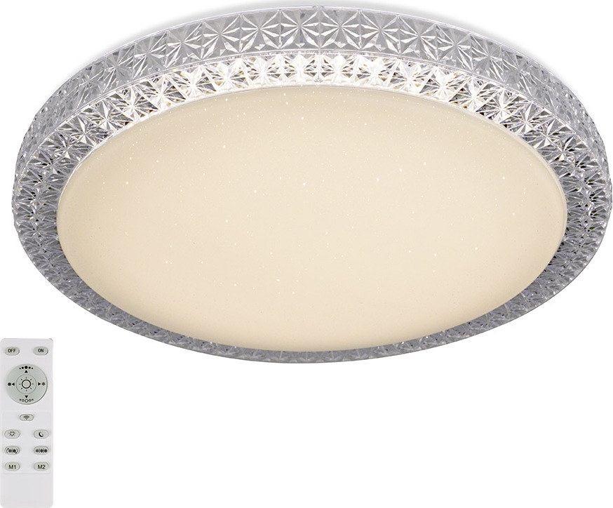 СВЕТИЛЬНИК СВЕТОДИОД. Estares Pluton R40W(3600lm)2K-4K-6K круг d390x90мм звез.небо,с пультом /984/