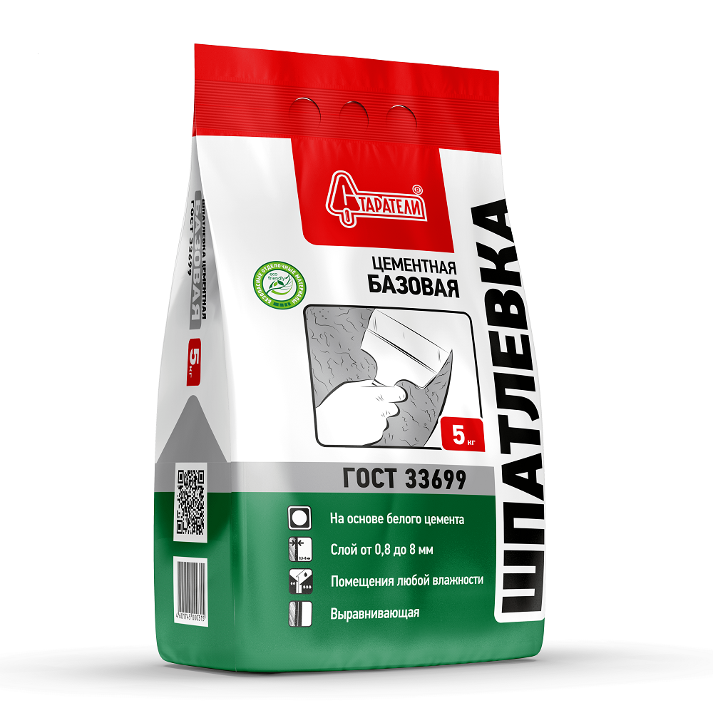 Шпатлевка "Старатели" Фасадная цементная 5кг