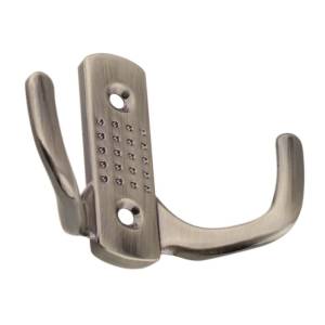 Крючок-вешалка 2-рожковый 04.48.02. перфорация хром