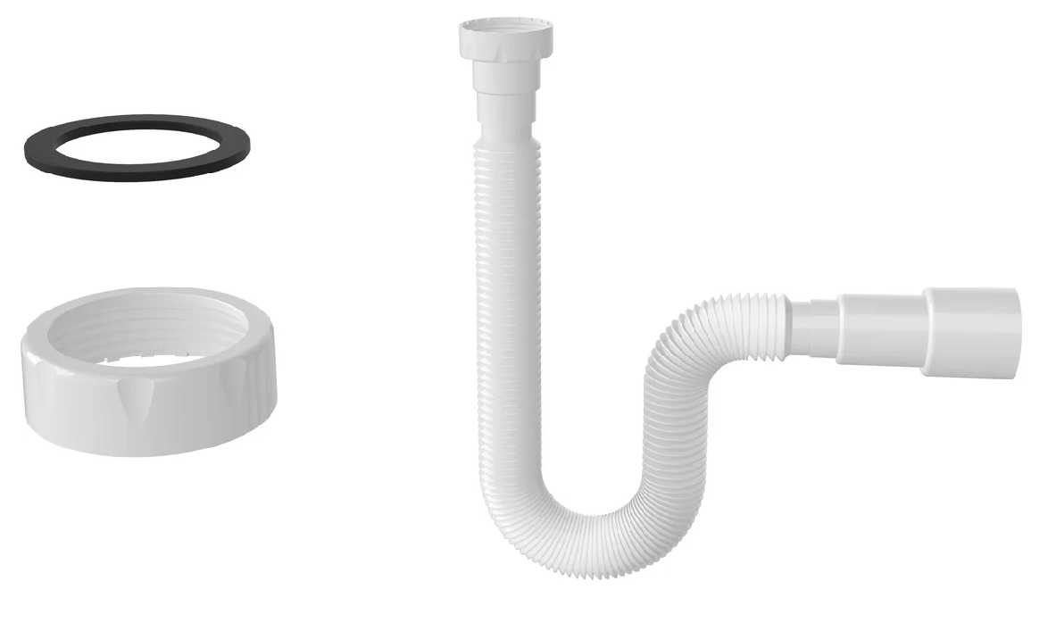 Гибкая труба Zegor с гайкой 70 мм(диаметр 1 1/2)в растянутом состоянии 740мм G132-5, 