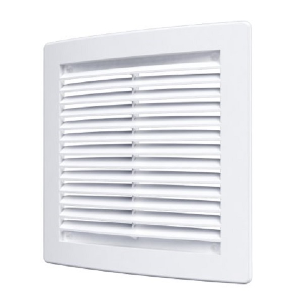 Решетка вентиляционная ERA 340х340 3434РЦ жалюзи наклонные с сеткой цилиндр 