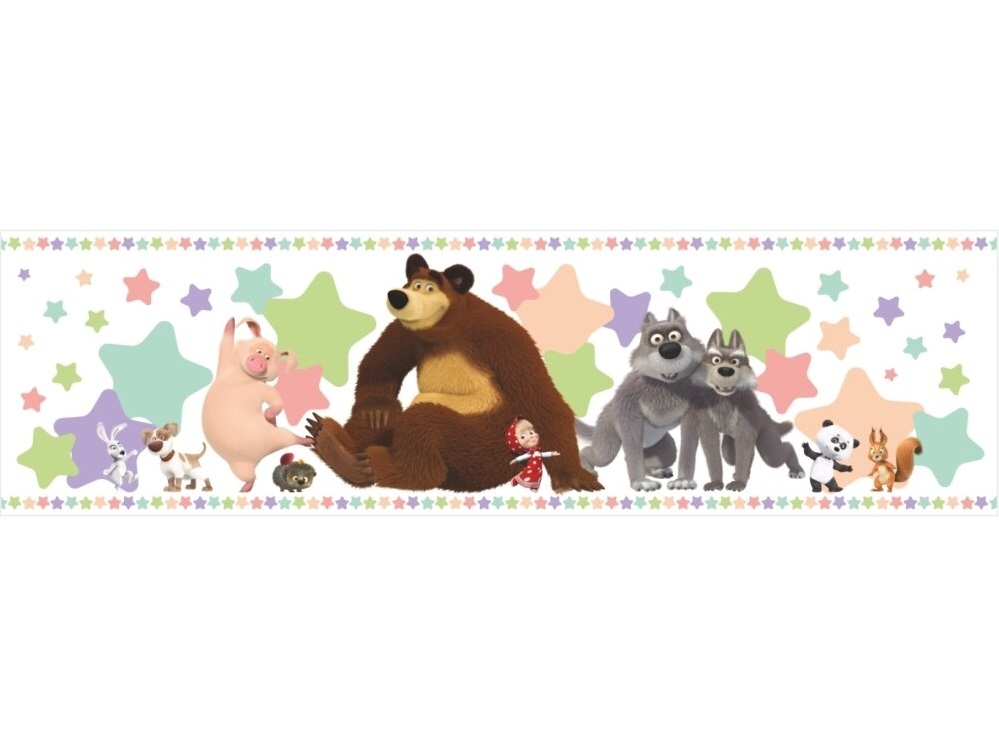 Бордюр бумажный декоративный детский Симфония Машины друзья 10см