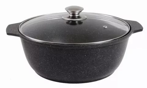 КАСТРЮЛЯ-ЖАРОВНЯ КУКМОР СО СТЕКЛ.КРЫШКОЙ, АП (ТЕМНЫЙ МРАМОР) 3Л ЖМТ32АЖМТ32А- купить в АПлайн
