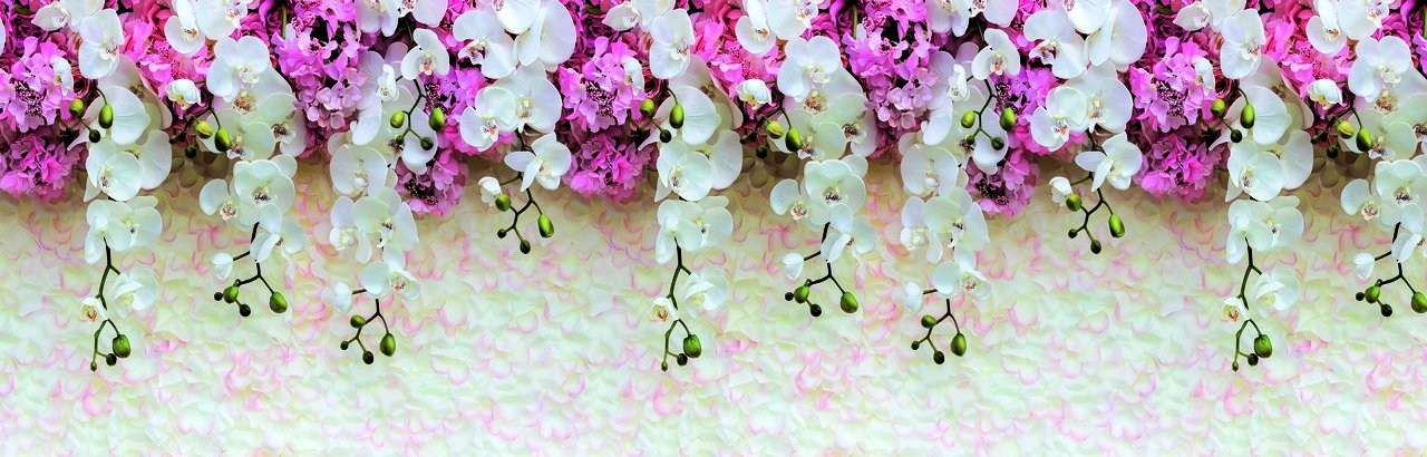 Панель-фартук Цветущие орхидеи фотопечать АБС 600х3000мм