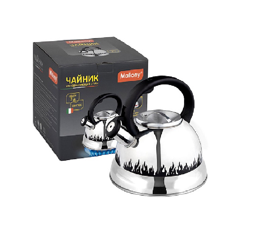 Чайник нерж. MAL-0417С 3,0л со свистком 002104