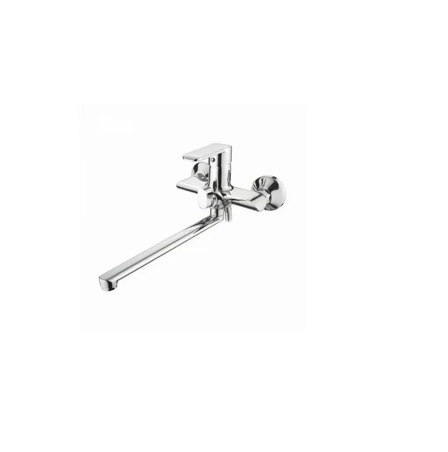 Смеситель для ванны с длинным поворотным изливом 300 мм дивертор в корпусе V822802