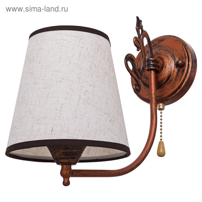 БРА 10250693/1 E27 60W КОРИЧНЕВЫЙ/БЕЖЕВЫЙ/ПАТИНА 27Х15Х24СМ