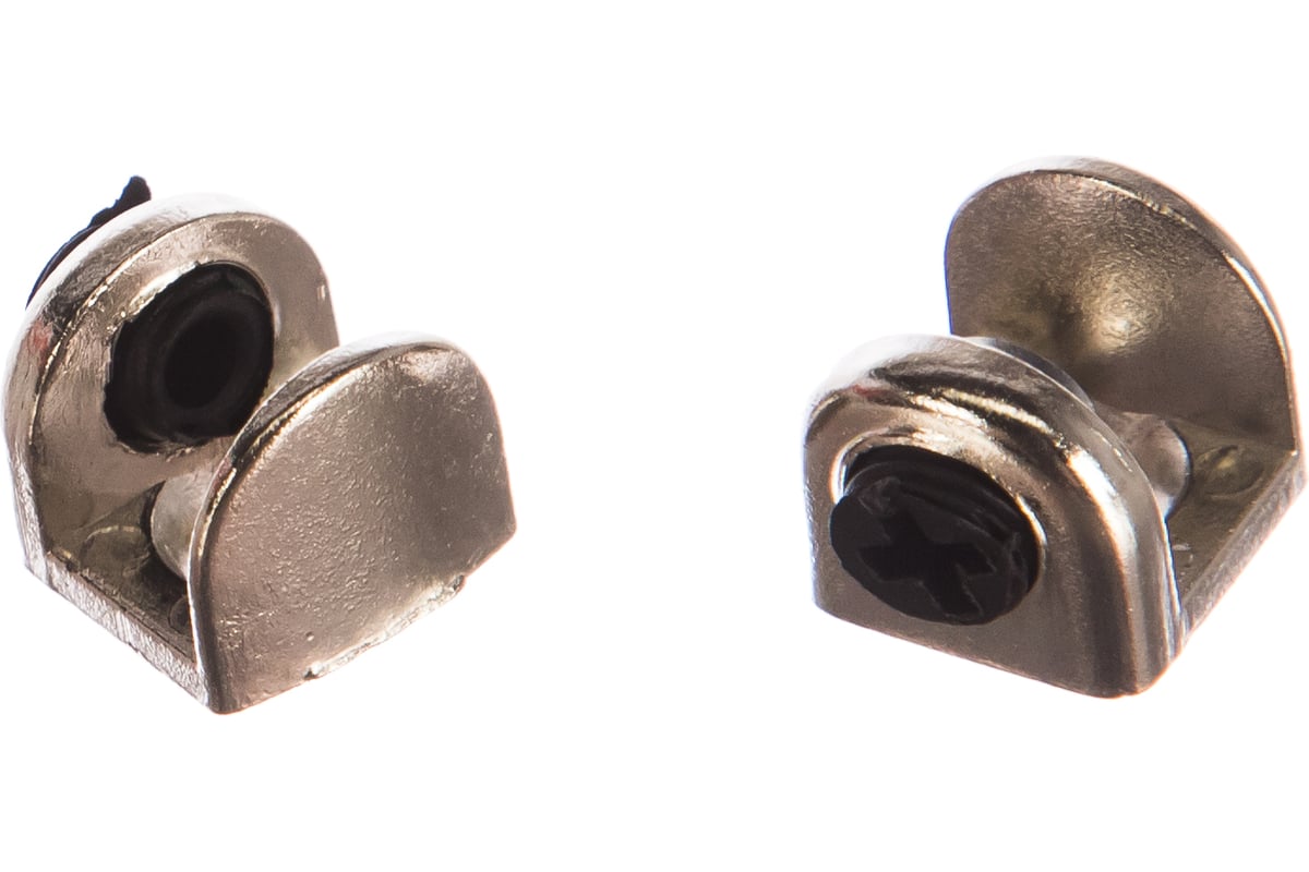 Стеклодержатель П-образный на шурупе Никель (2шт) 127532