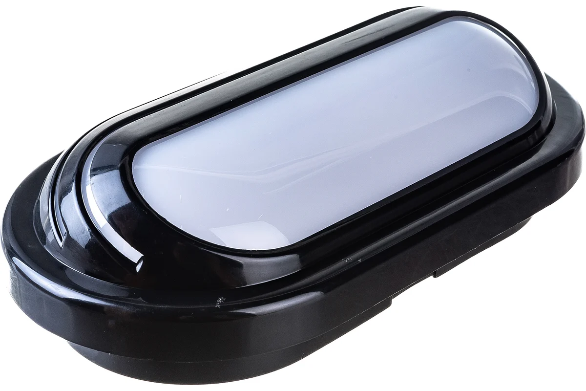 Светильник пылевлагозащ. светод. овальный черный реснич. 15W(1150Lm) 4000K 214x116x61 IP65 "FERON