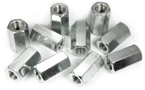 Гайка DIN 6334 соединительная оцинкованная М8 коробка (40шт)