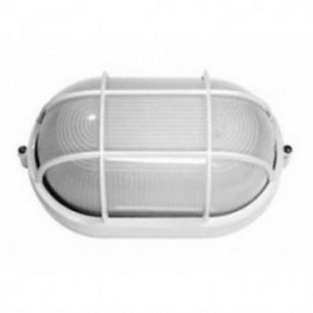 СВЕТИЛЬНИК ПЫЛЕВЛАГОЗАЩ. ОВАЛЬНЫЙ С РЕШЕТК. БЕЛЫЙ 60ВТ IP54 АРТ. НБП 04-60-002 (ОМБ 1402)