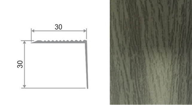 Порог-угол 1,0м 30х30мм У39.105, Дуб пепельныйУ39.105- купить в АПлайн